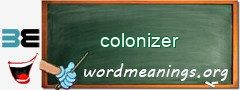 WordMeaning blackboard for colonizer